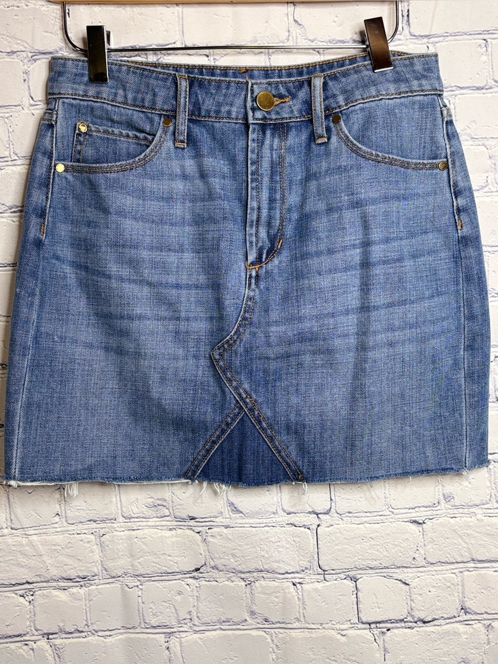 Articles of Society Festival Casual Streetwear Jean Raw Hem Boho Mini Skirt S